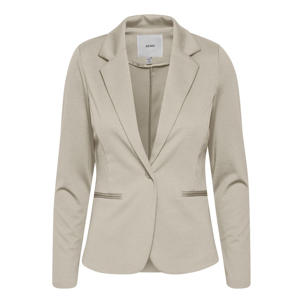 ICHI Beige Polyester Suits &amp; Blazer