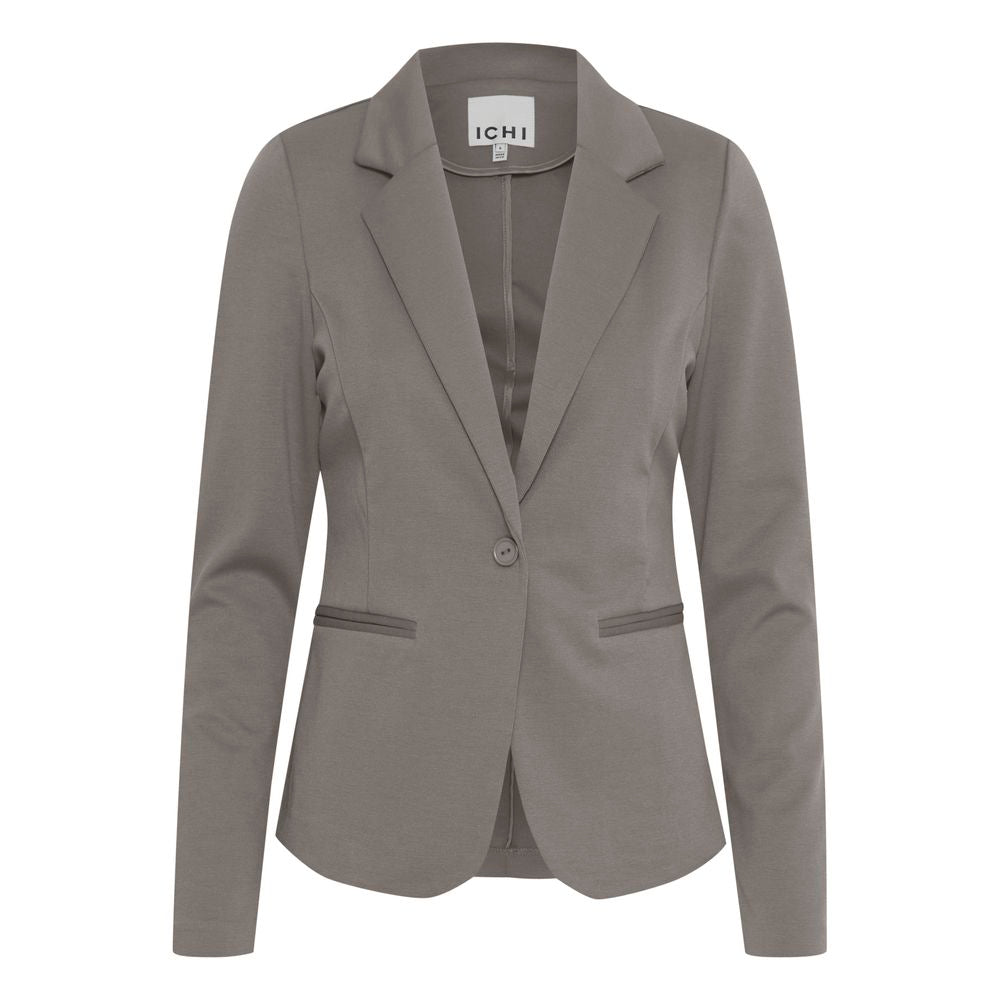 ICHI Gray Polyester Suits &amp; Blazer