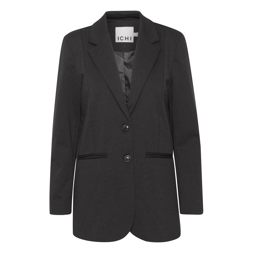 ICHI Black Recycled Polyester Suits &amp; Blazer