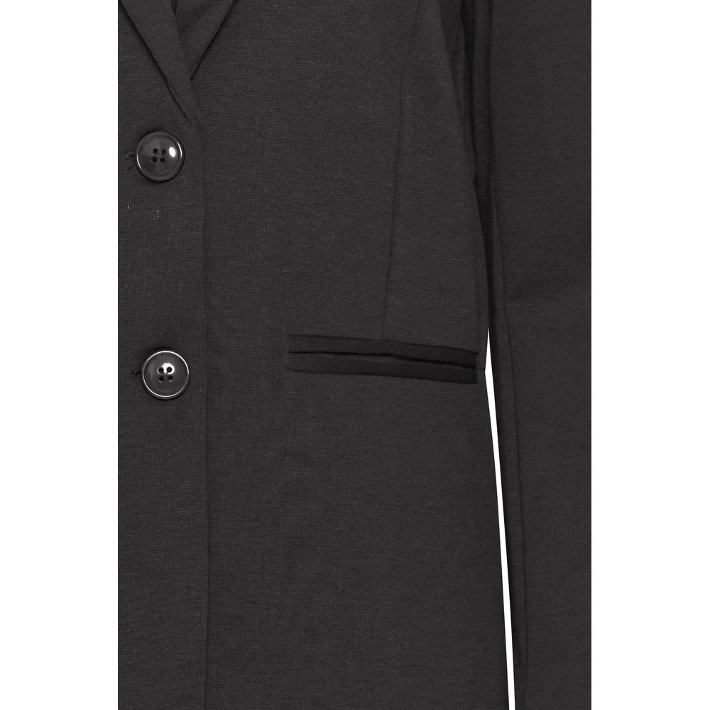 ICHI Black Recycled Polyester Suits &amp; Blazer