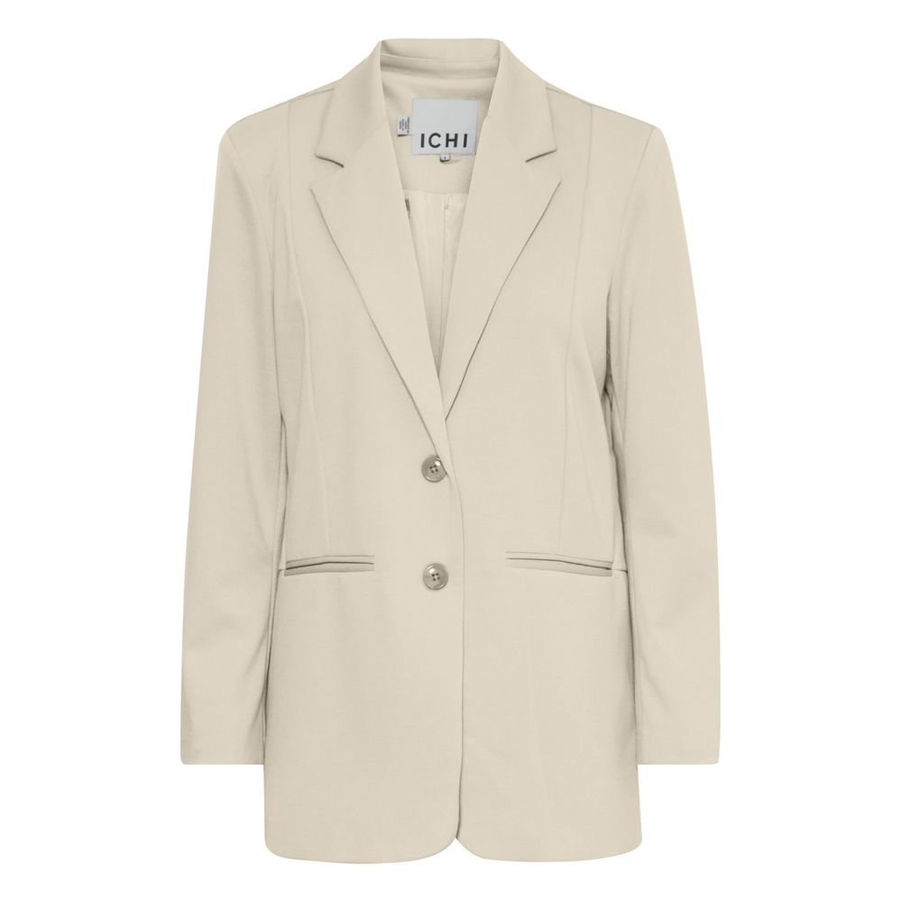 ICHI Beige Recycled Polyester Suits &amp; Blazer