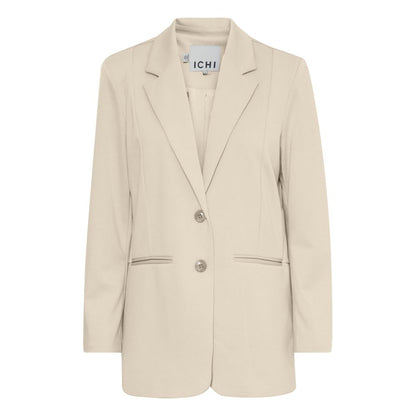 ICHI Beige Recycled Polyester Suits &amp; Blazer