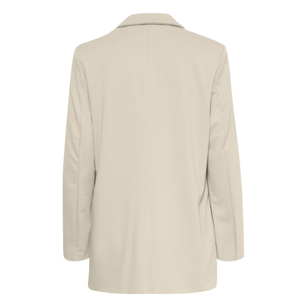 ICHI Beige Recycled Polyester Suits &amp; Blazer