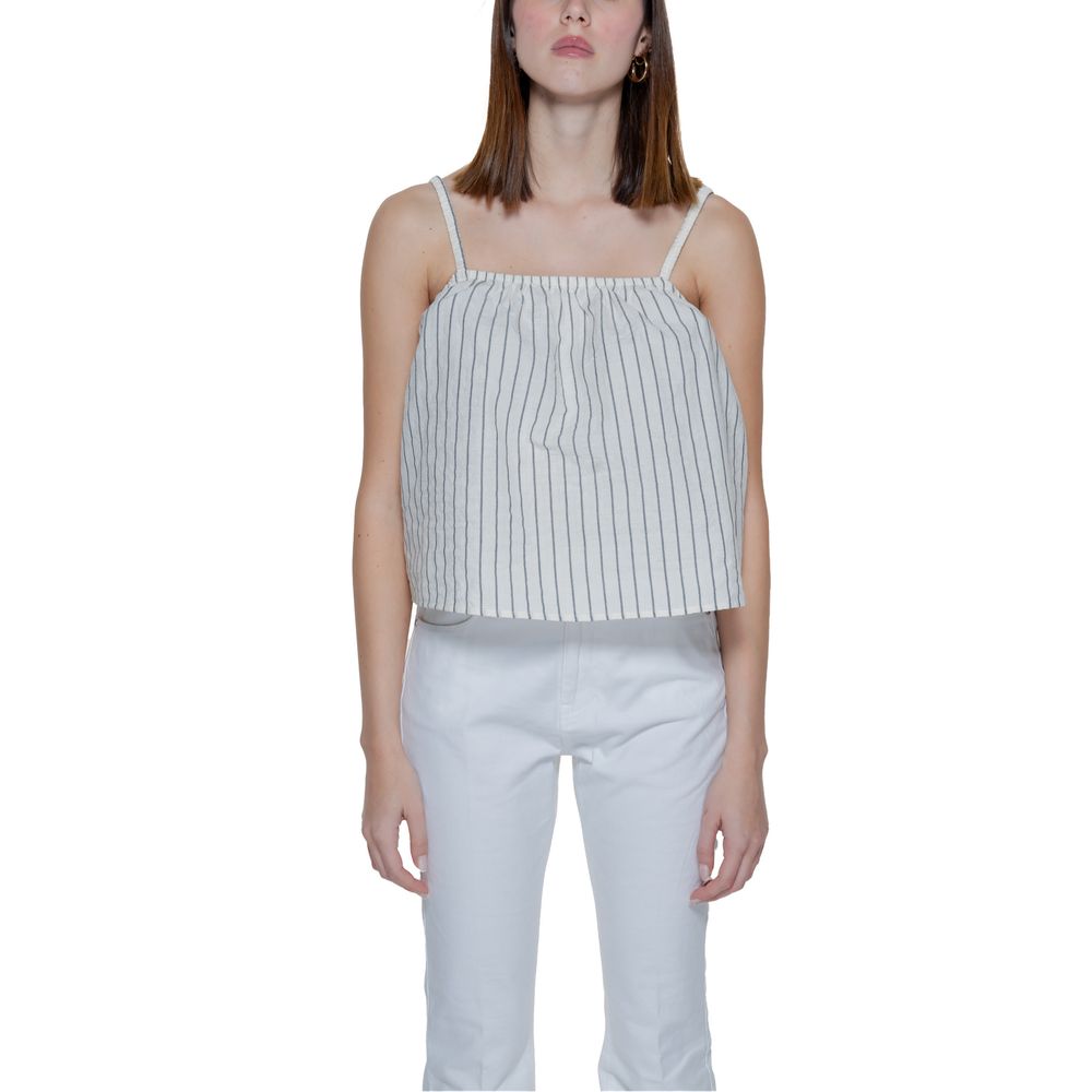 Vero Moda Beige Organic Cotton Tops &amp; T-Shirt