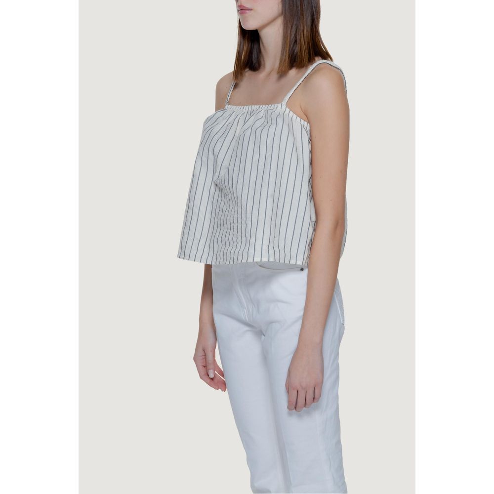 Vero Moda Beige Organic Cotton Tops &amp; T-Shirt