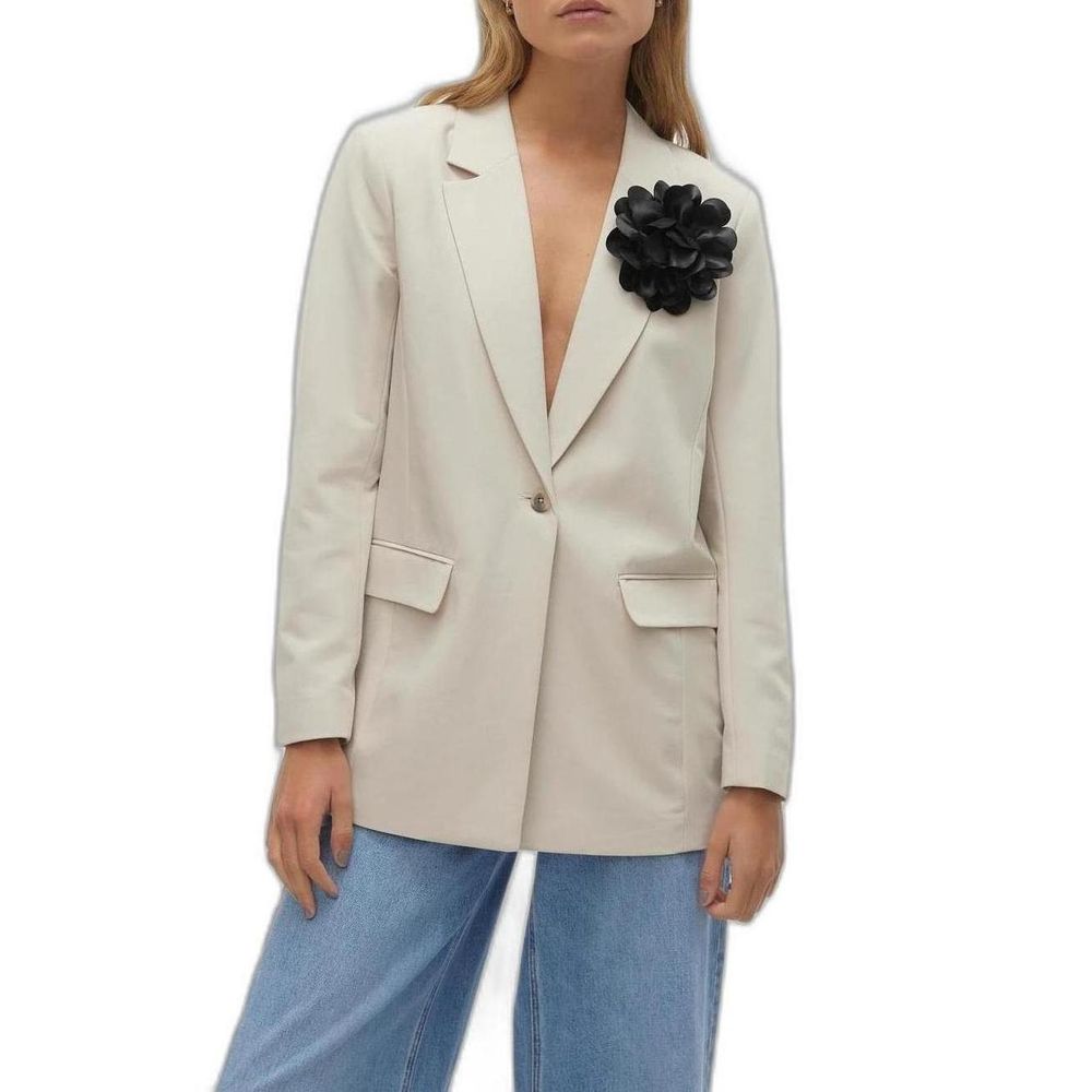 Vero Moda Beige Polyester Suits &amp; Blazer