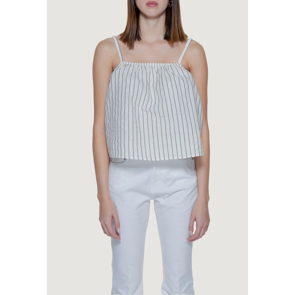 Vero Moda Beige Organic Cotton Tops &amp; T-Shirt