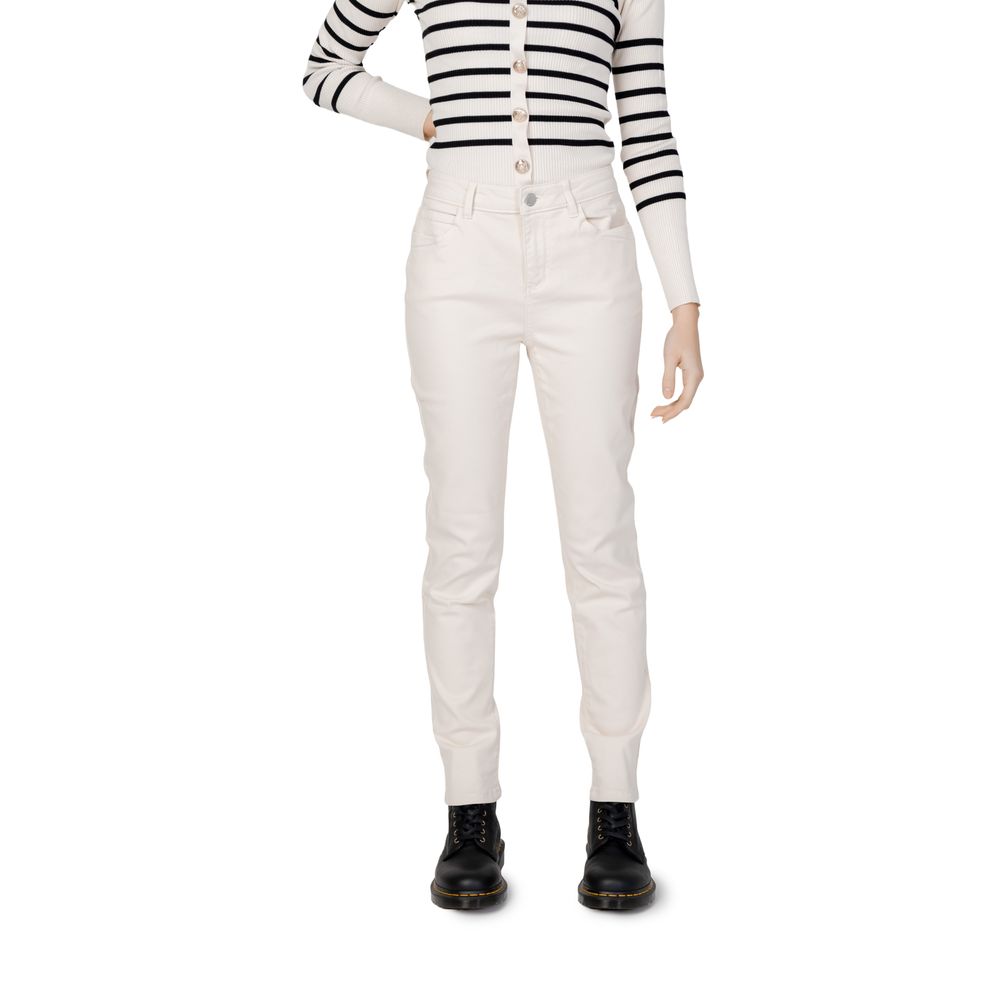 Morgan De Toi Beige Cotton Jeans &amp; Pant