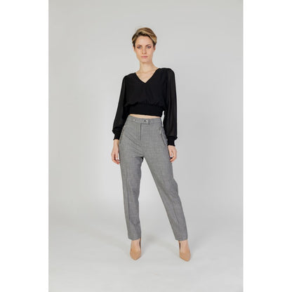 Morgan De Toi Black Polyester Jeans &amp; Pant