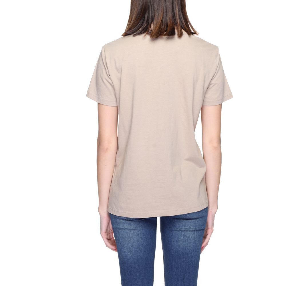 Blauer Beige Cotton Tops &amp; T-Shirt