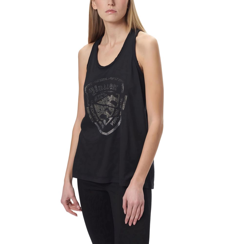 Blauer Black Cotton Tops &amp; T-Shirt