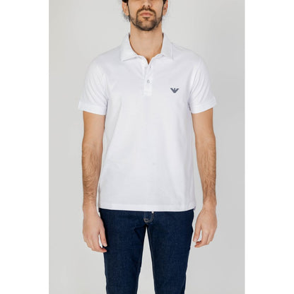 Emporio Armani Underwear White Cotton Polo Shirt