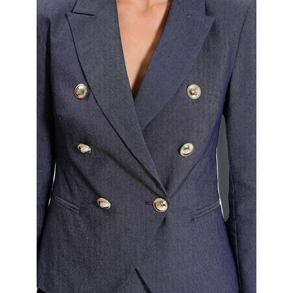 Rinascimento Blue Cotton Suits &amp; Blazer