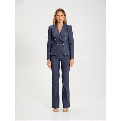 Rinascimento Blue Cotton Suits &amp; Blazer