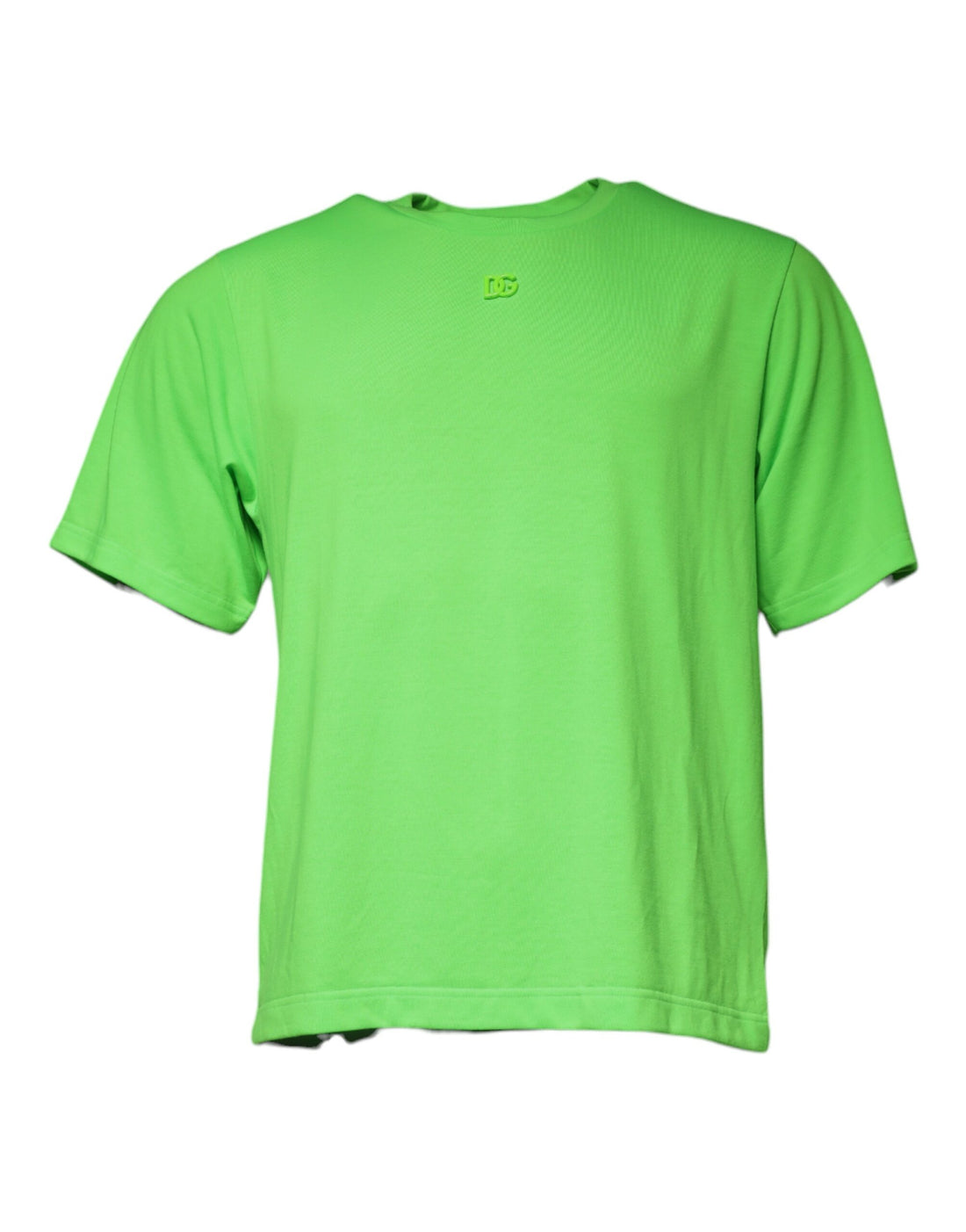 Dolce &amp; Gabbana Green Logo Round Neck Short Sleeves T-shirt