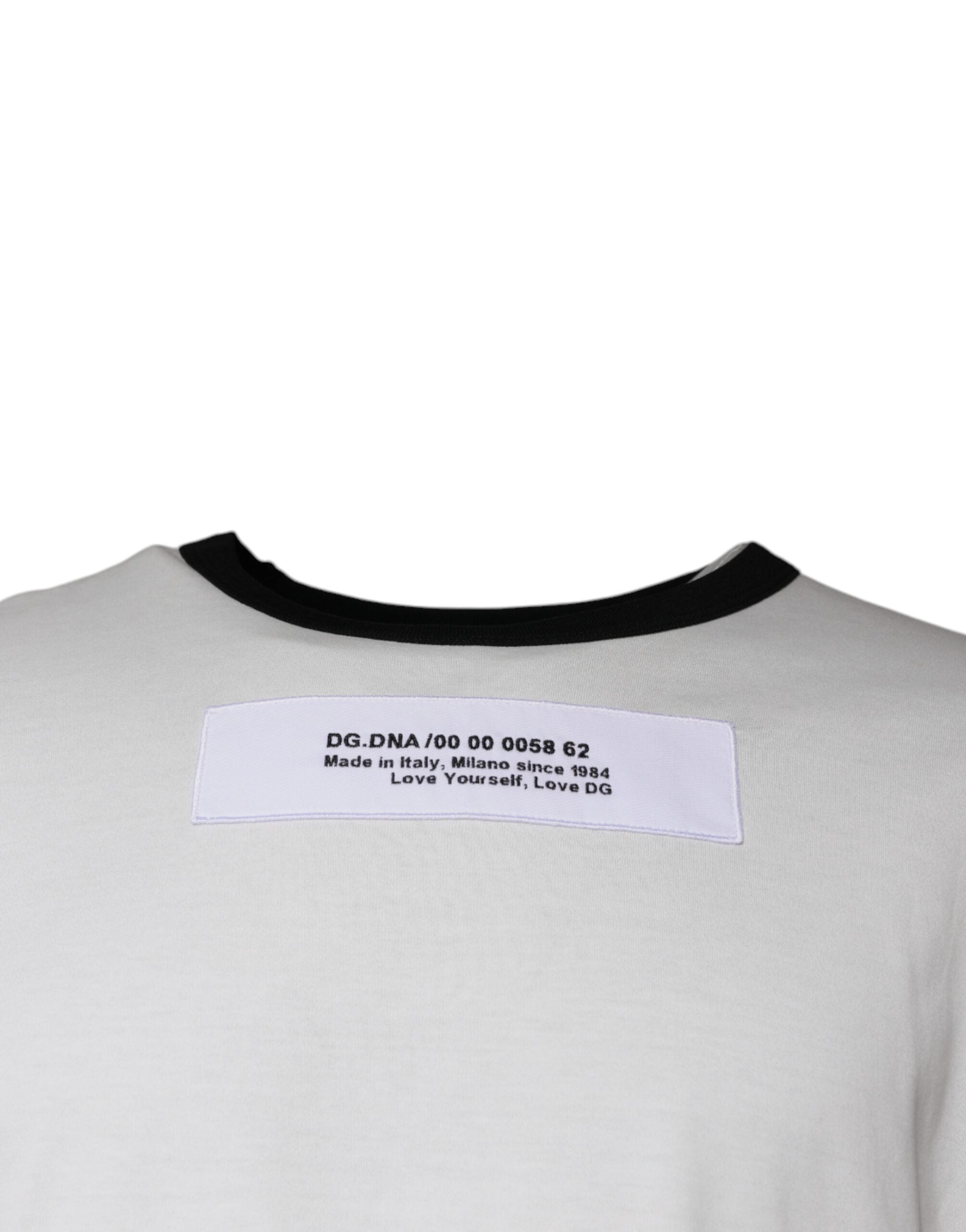 Dolce &amp; Gabbana White Camouflage Cotton Round Neck T-shirt