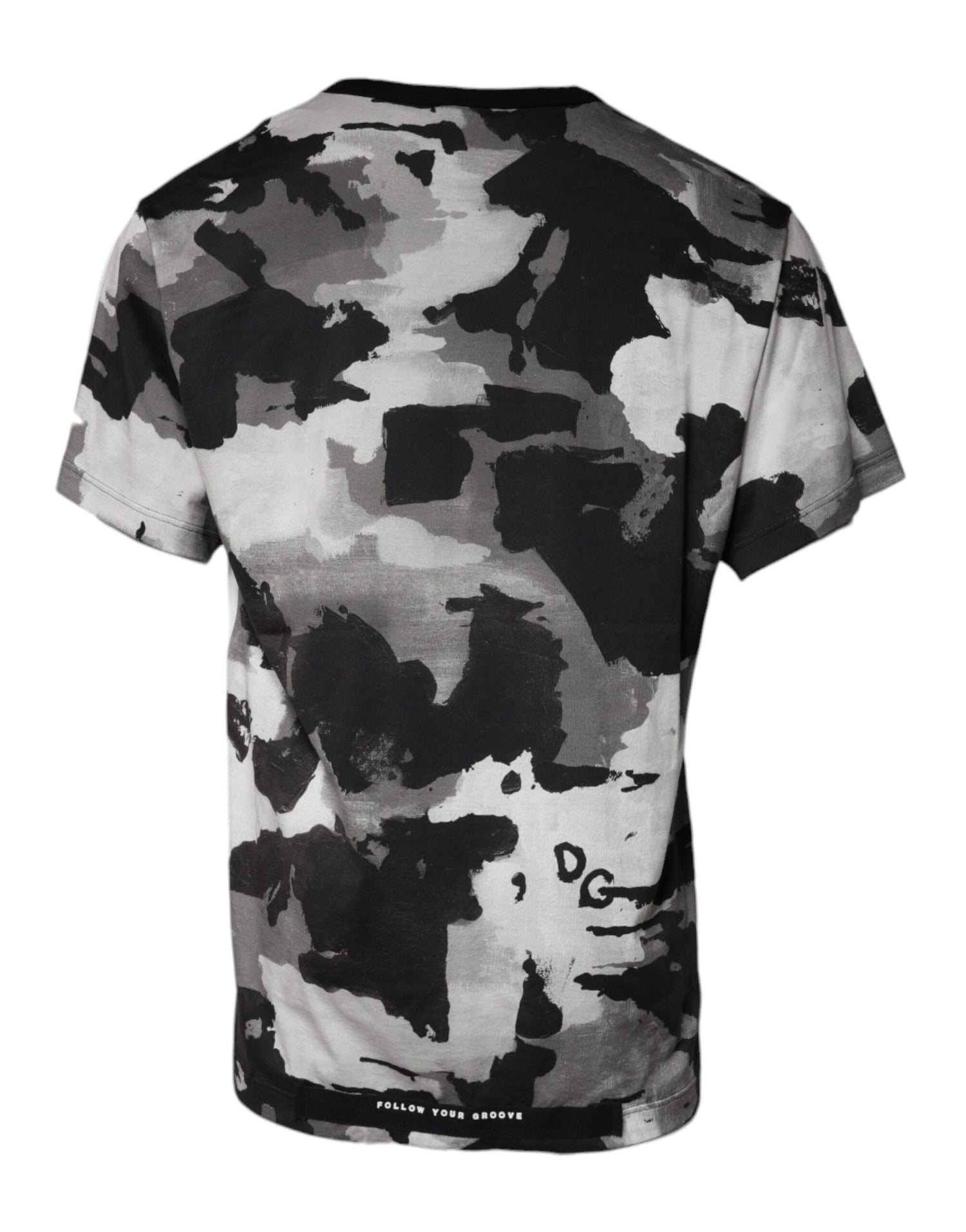 Dolce &amp; Gabbana White Camouflage Cotton Round Neck T-shirt