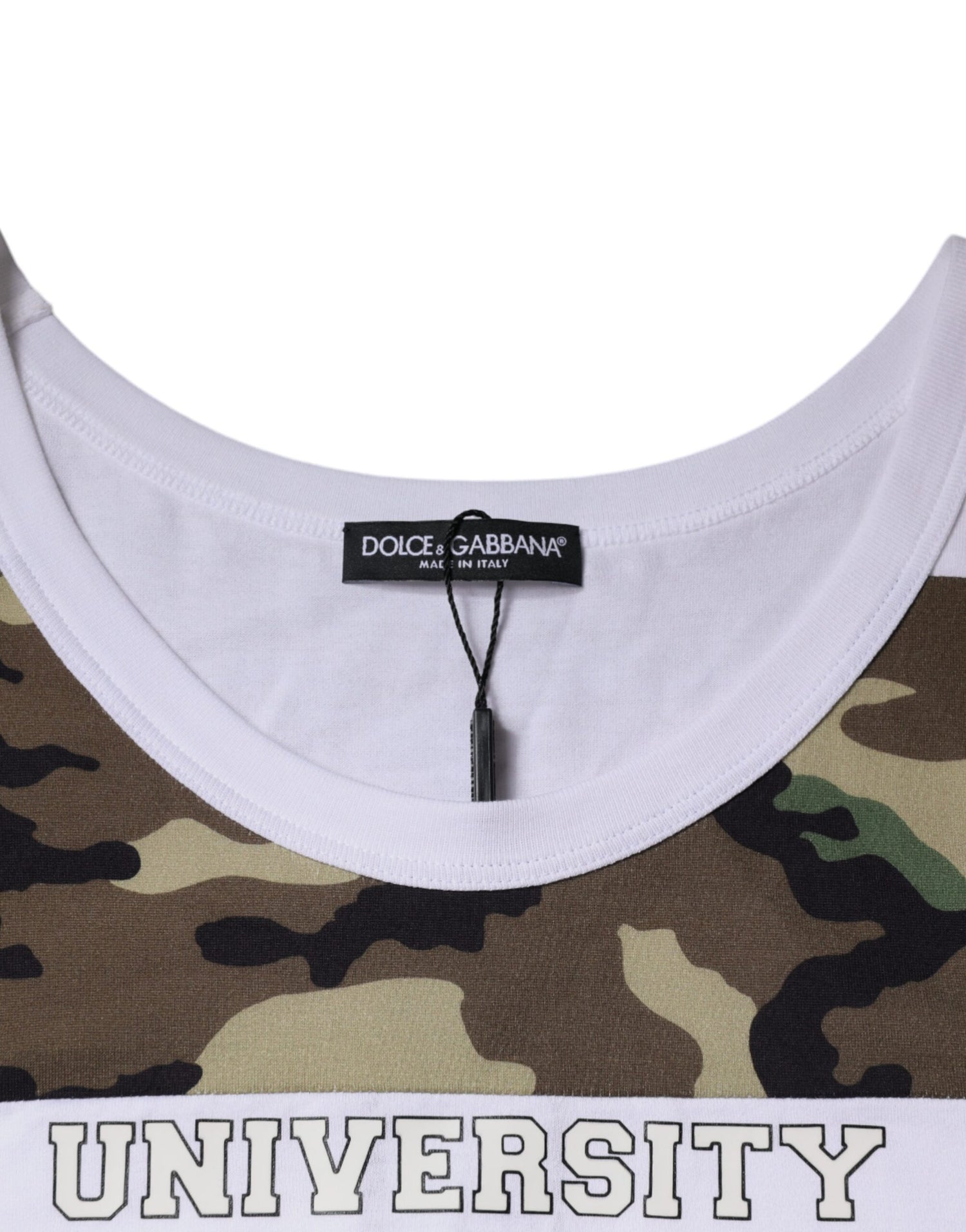 Dolce &amp; Gabbana White Camouflage Tank Sleeveless T-shirt