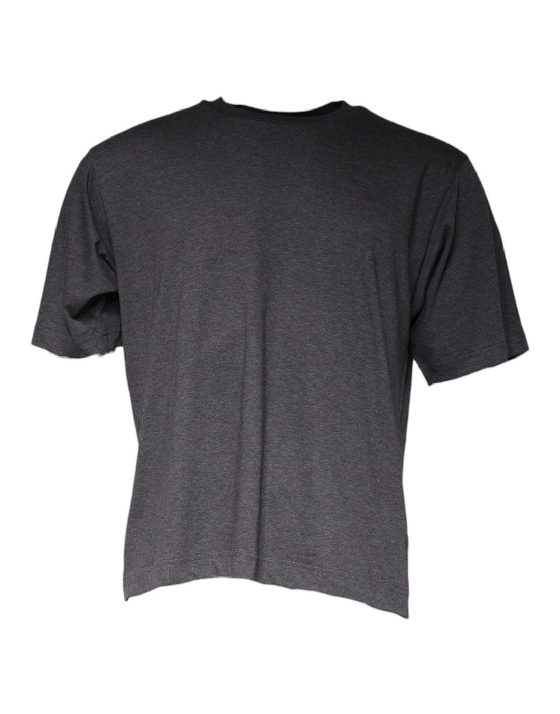 Dolce &amp; Gabbana Gray Cotton Crew Neck Short Sleeves T-shirt