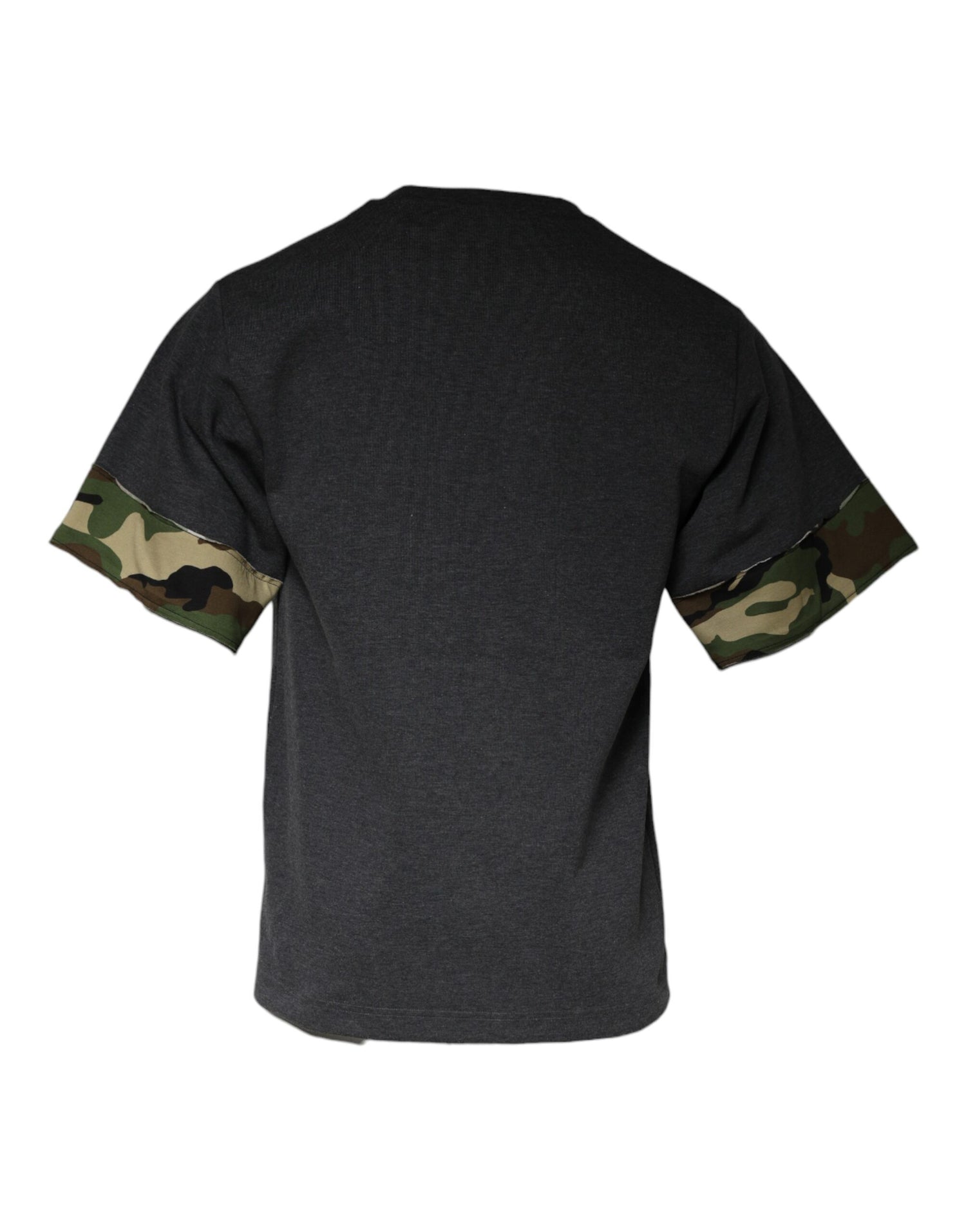 Dolce &amp; Gabbana Dark Gray Camouflage Crew Neck T-shirt