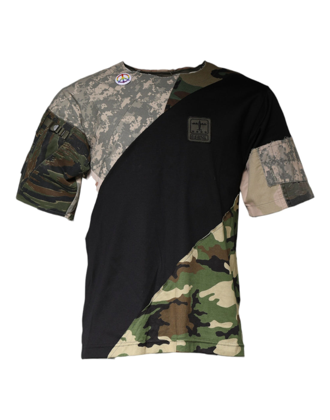 Dolce &amp; Gabbana Multicolor Camouflage Cotton Round Neck T-shirt