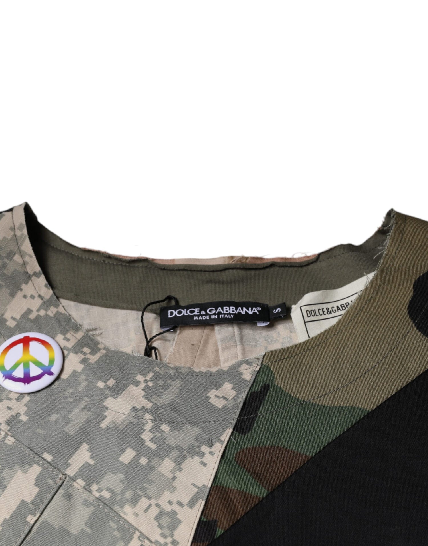 Dolce &amp; Gabbana Multicolor Camouflage Cotton Round Neck T-shirt