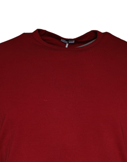 Dolce &amp; Gabbana Red Cotton Round Neck Short Sleeve T-shirt