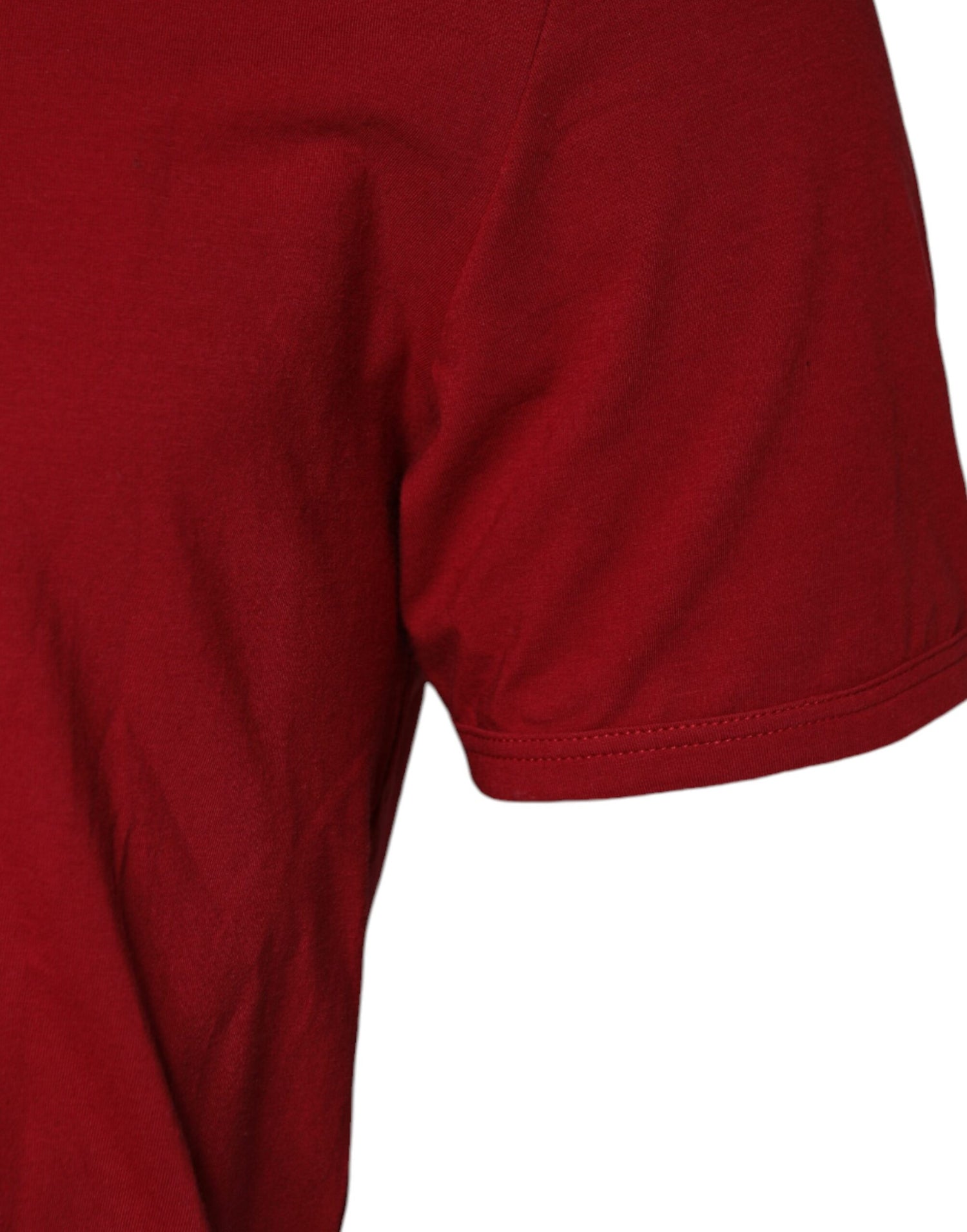 Dolce &amp; Gabbana Red Cotton Round Neck Short Sleeve T-shirt