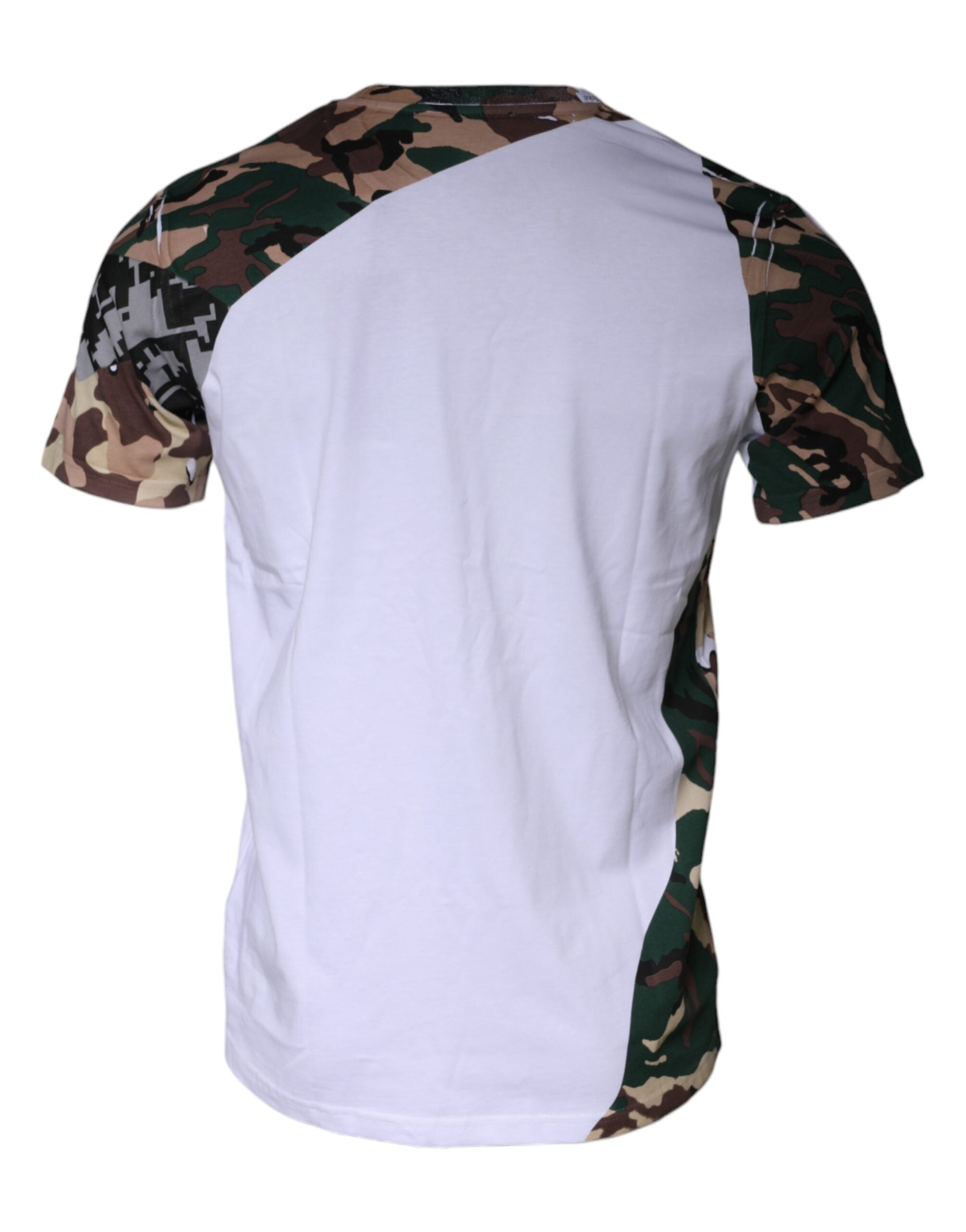 Dolce &amp; Gabbana White Camouflage Stars Crew Neck T-shirt