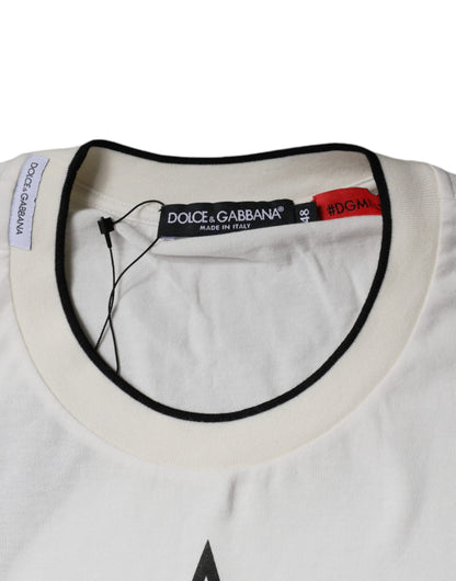 Dolce &amp; Gabbana White DG Stars Print Cotton T-shirt