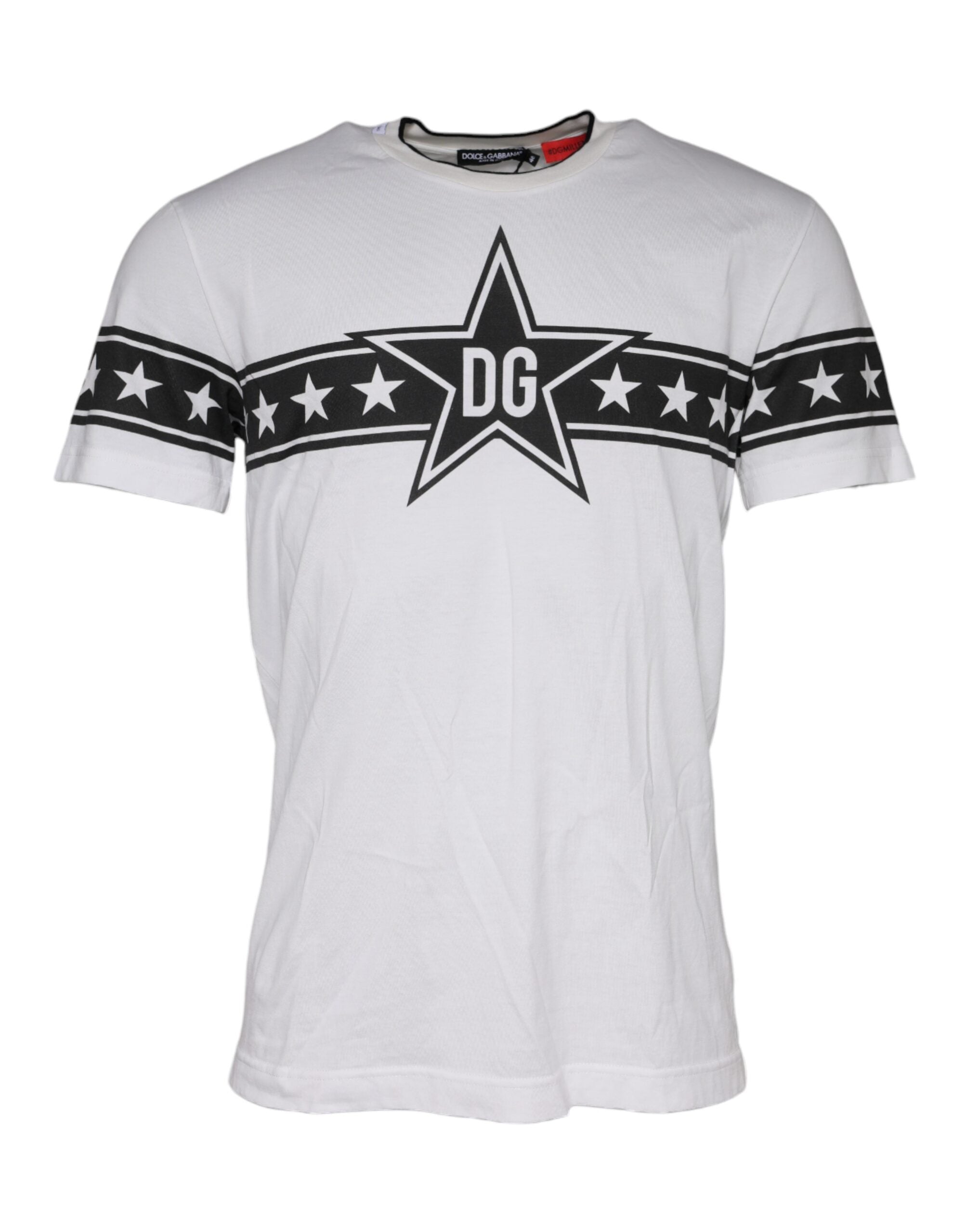 Dolce &amp; Gabbana White DG Stars Print Cotton T-shirt