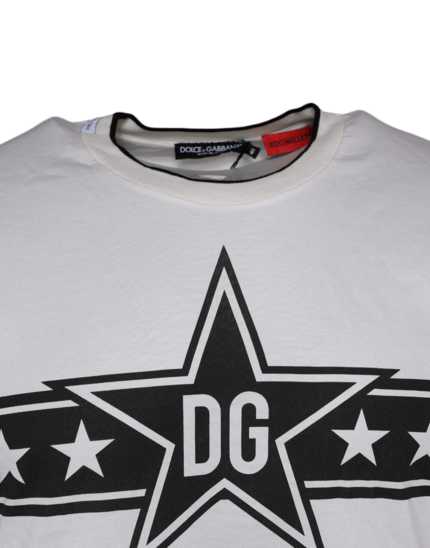 Dolce &amp; Gabbana White DG Stars Print Cotton T-shirt