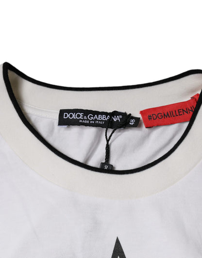 Dolce &amp; Gabbana White DG Stars Print Cotton T-shirt