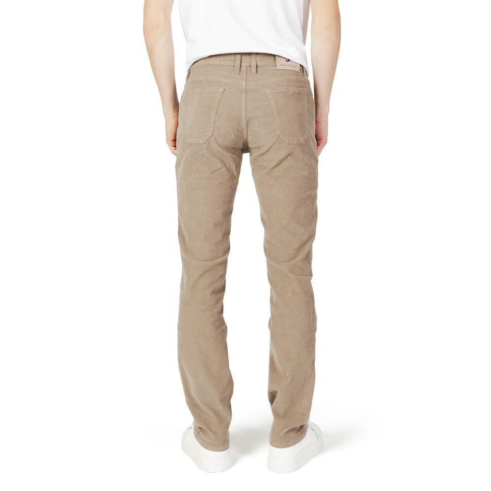 Jeckerson Beige Cotton Jeans &amp; Pant