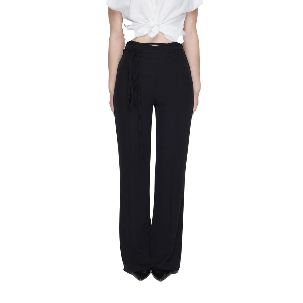 Sandro Ferrone Black Polyester Jeans &amp; Pant