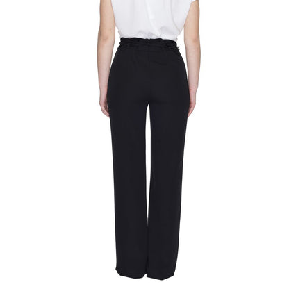 Sandro Ferrone Black Polyester Jeans &amp; Pant