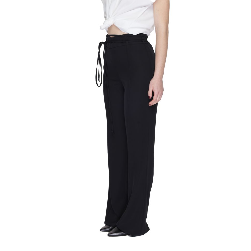 Sandro Ferrone Black Polyester Jeans &amp; Pant