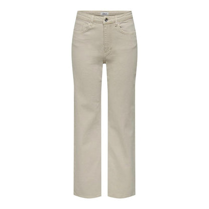 Only Beige Cotton Jeans &amp; Pant