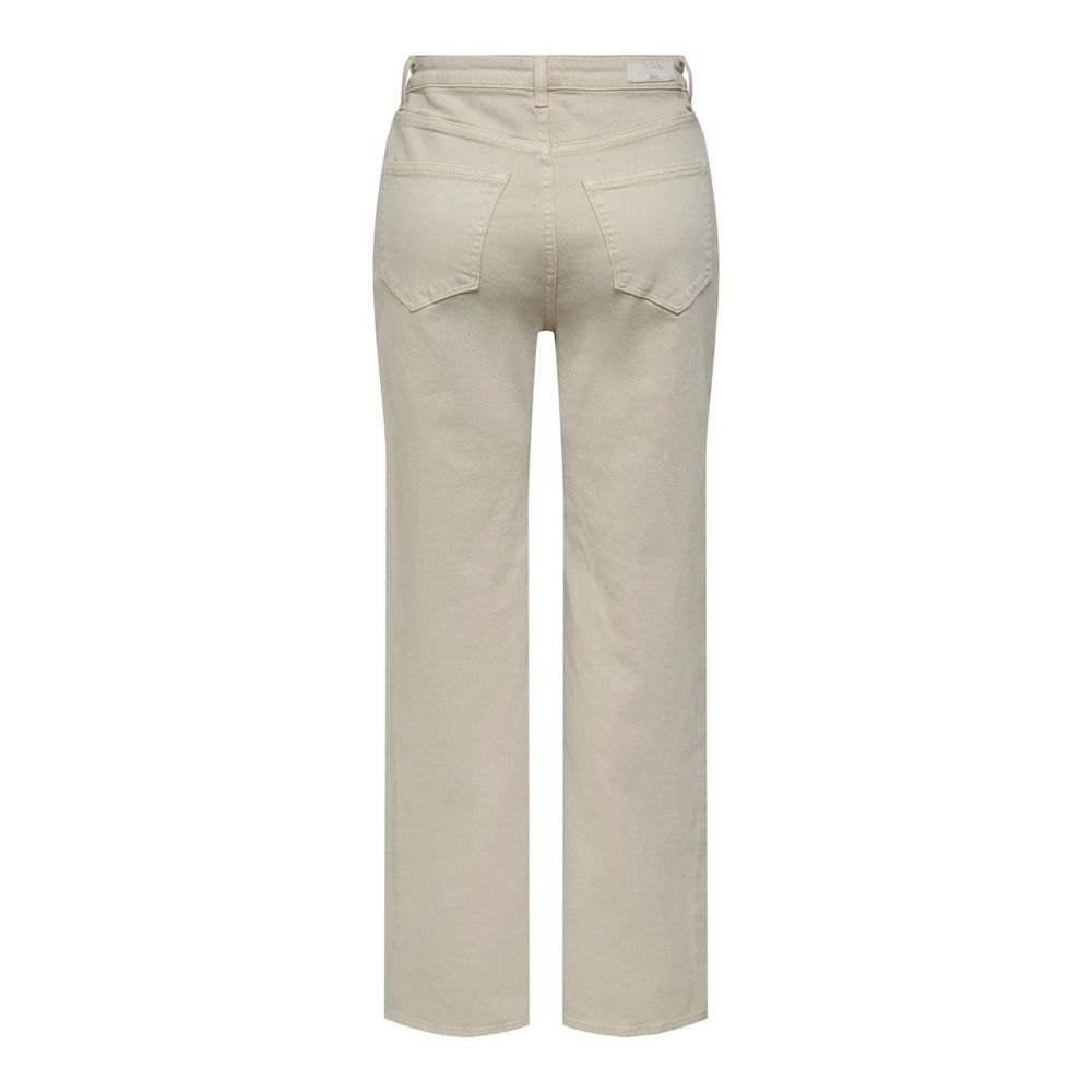 Only Beige Cotton Jeans &amp; Pant