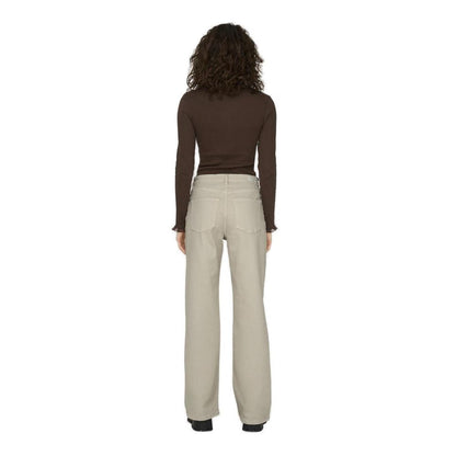 Only Beige Cotton Jeans &amp; Pant