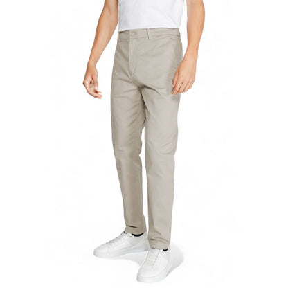 Calvin Klein Jeans Beige Cotton Rigenerato Jeans &amp; Pant