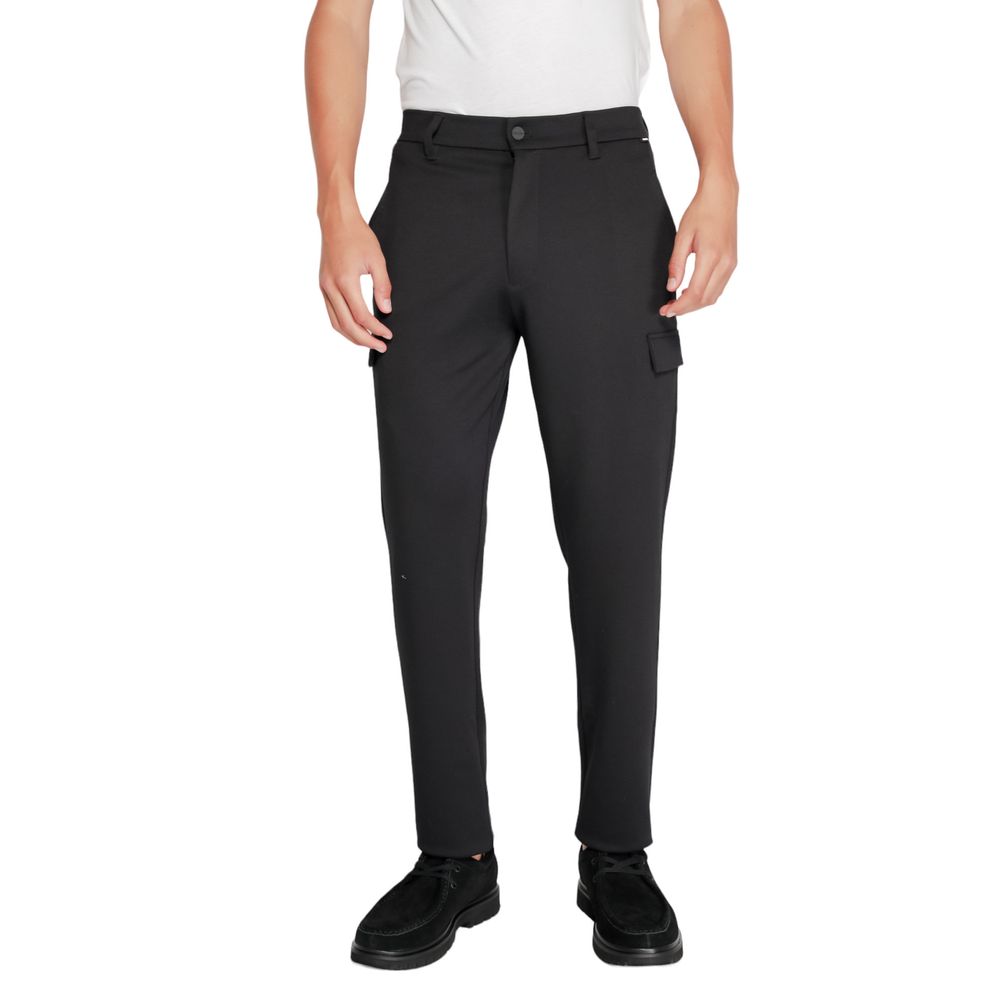 Calvin Klein Black Recycled Polyester Jeans &amp; Pant