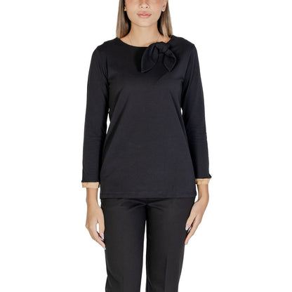 Alviero Martini Prima Classe Black Cotton Tops &amp; T-Shirt