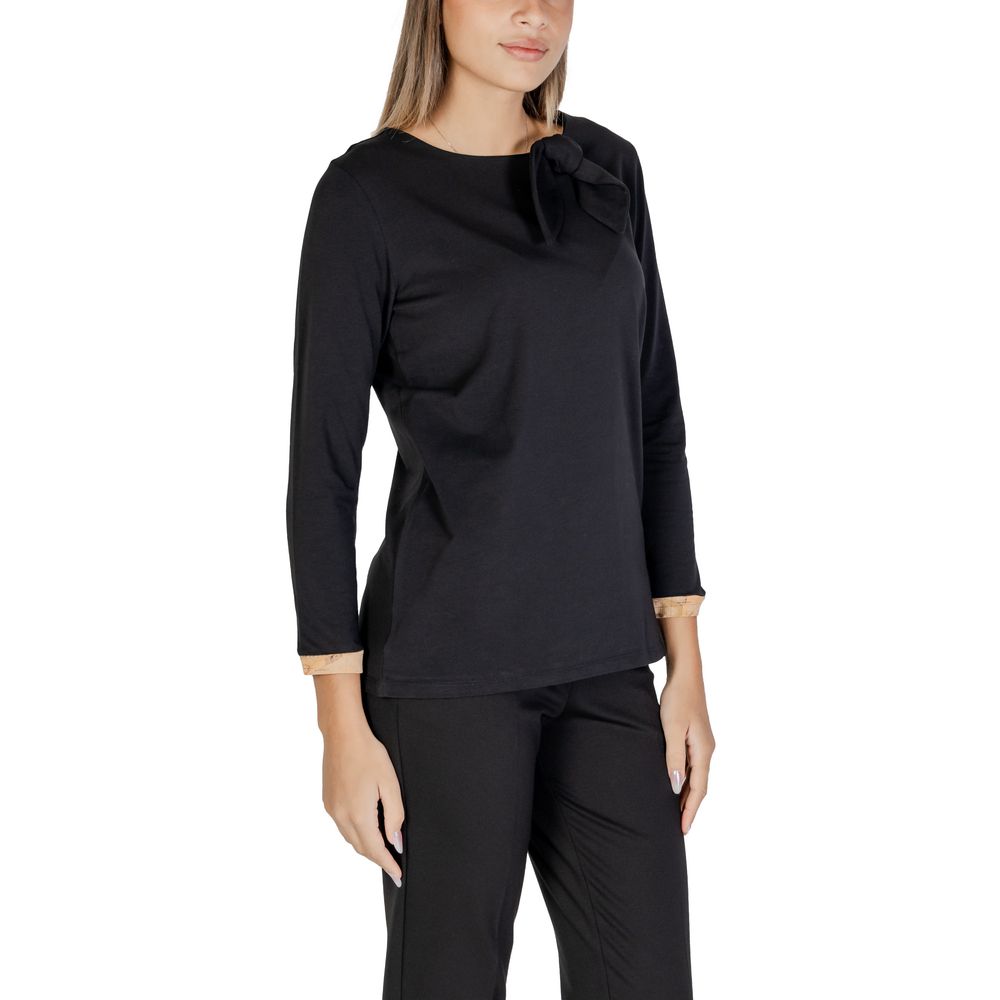 Alviero Martini Prima Classe Black Cotton Tops &amp; T-Shirt