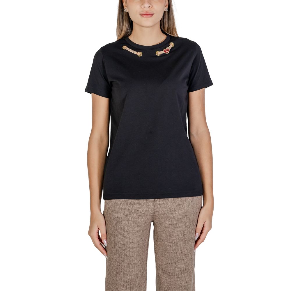 Alviero Martini Prima Classe Black Cotton Tops &amp; T-Shirt