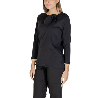 Alviero Martini Prima Classe Black Cotton Tops &amp; T-Shirt