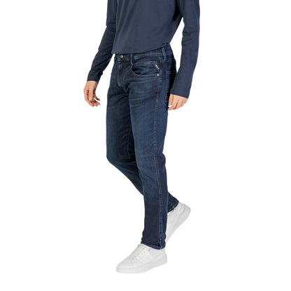 Replay Blue Cotton Jeans &amp; Pant