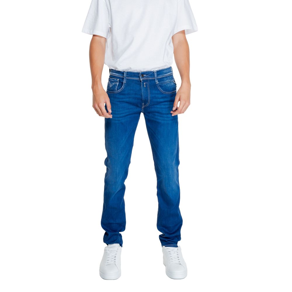 Replay Blue Cotton Jeans &amp; Pant