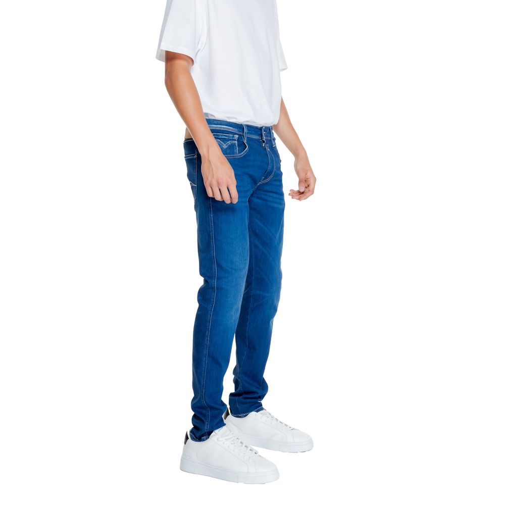 Replay Blue Cotton Jeans &amp; Pant