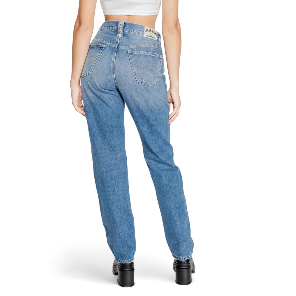 Replay Blue Cotton Jeans &amp; Pant